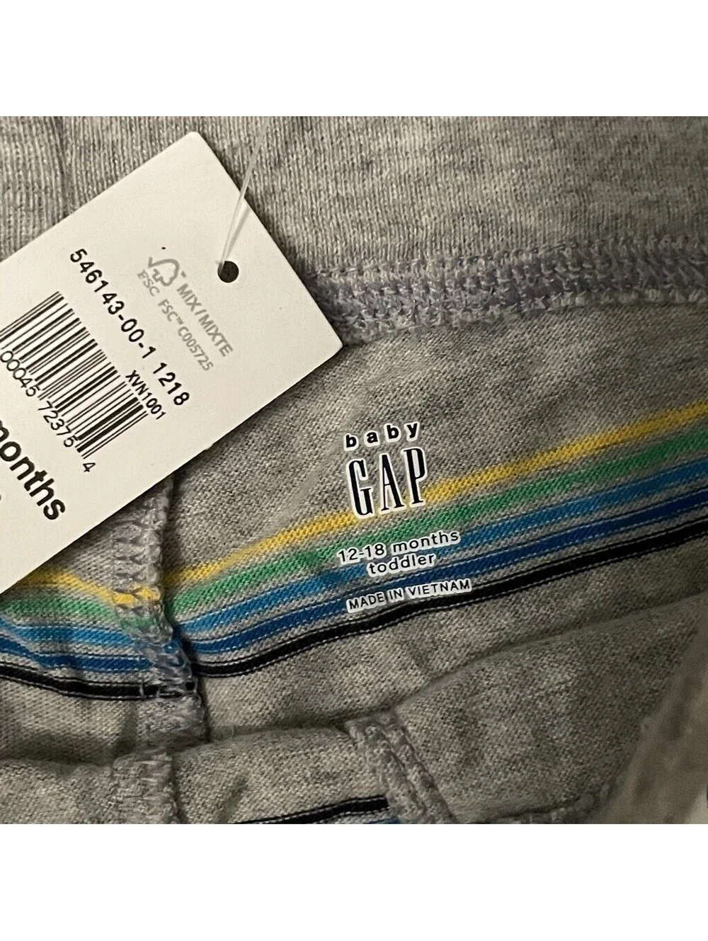 Baby GAP Striped Cotton Shorts 12-18 Months